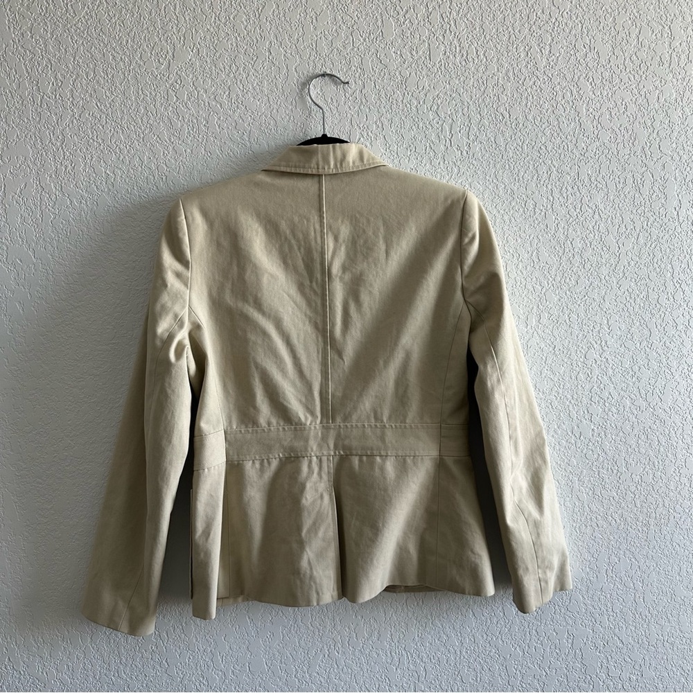 Petite Sophisticate Tan Blazer with Pockets - Picture 9 of 9